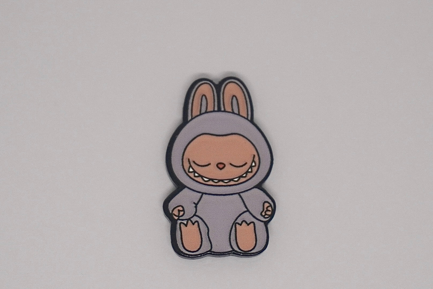 Light Grey Labubu - Metal Sticker