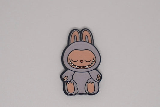 Light Grey Labubu - Metal Sticker