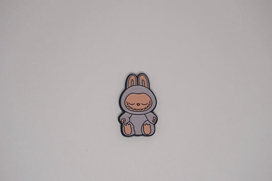 Light Grey Labubu - Metal Sticker